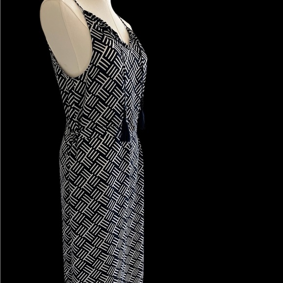 The Limited Maxi Dress‎ Extra Small  XS Blue White Abstract Sleeveless - Picture 2 of 7